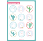 Stickers plancha Llama 12s 1u